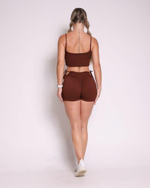 Conjunto Short Empina Ajuste Valência + Top Bruna