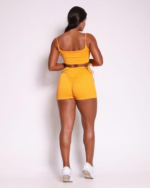 Conjunto Short Empina Ajuste Valência + Top Bruna