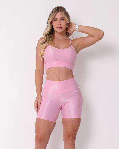 Conjunto Short Bolso Duplo Compressão + Top Kelly