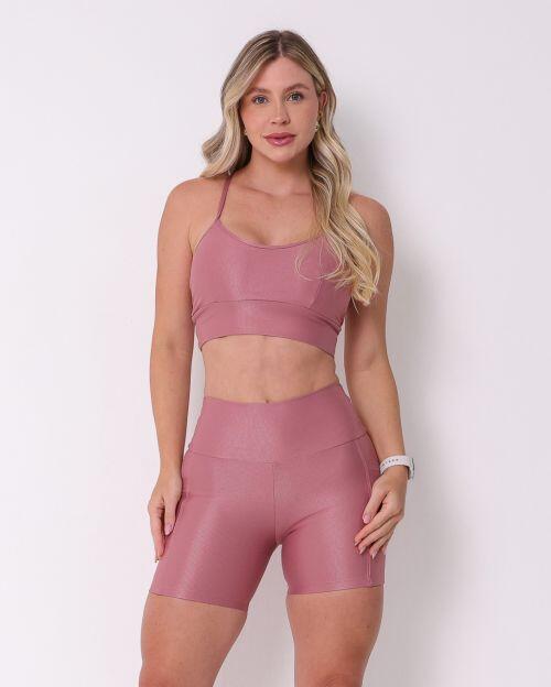 Conjunto Short Bolso Duplo Compressão + Top Kelly