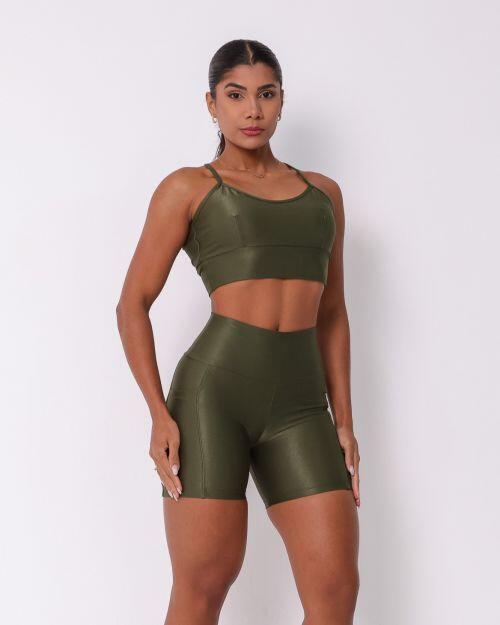 Conjunto Short Bolso Duplo Compressão + Top Kelly
