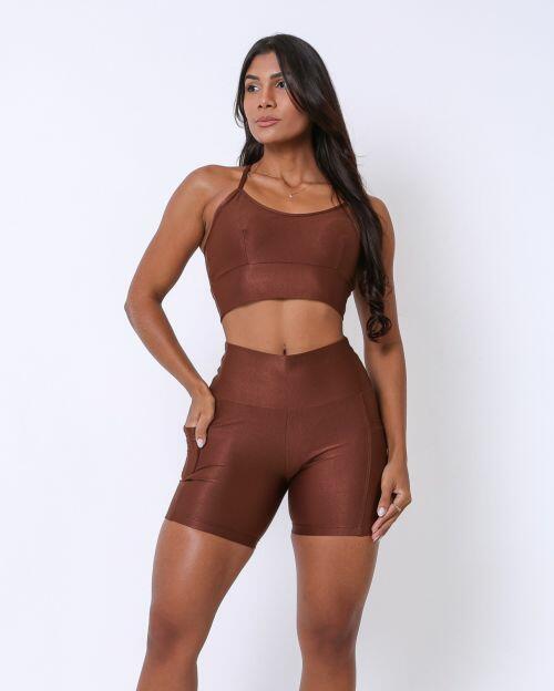 Conjunto Short Bolso Duplo Compressão + Top Kelly
