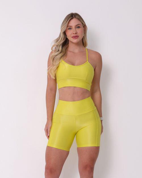 Conjunto Short Bolso Duplo Compressão + Top Kelly