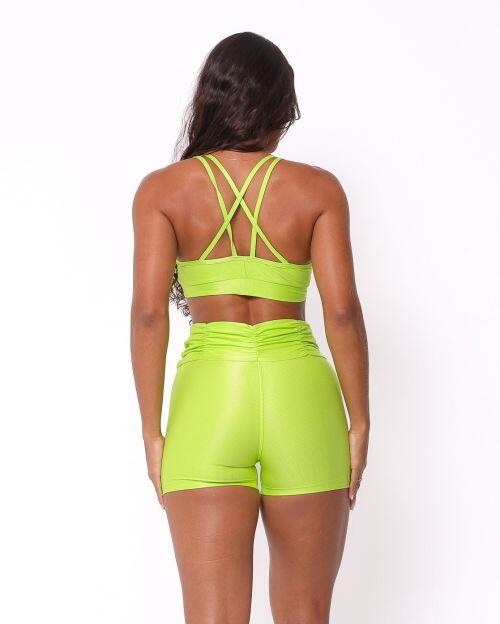 Conjunto Short Básico Cós Franzido Compressão + Top Lu