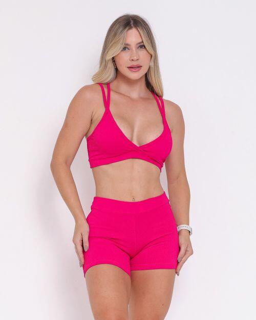 Conjunto Short Básico Cós Fino Valência + Top Vivi