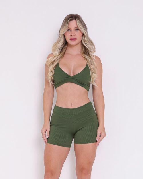 Conjunto Short Básico Cós Fino Valência + Top Vivi