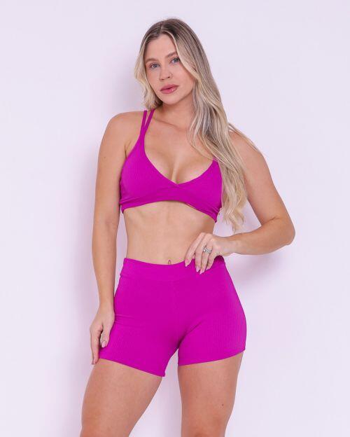 Conjunto Short B�sico C�s Fino Val�ncia + Top Vivi