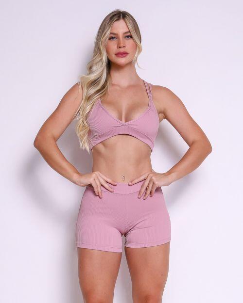 Conjunto Short B�sico C�s Fino Val�ncia + Top Vivi
