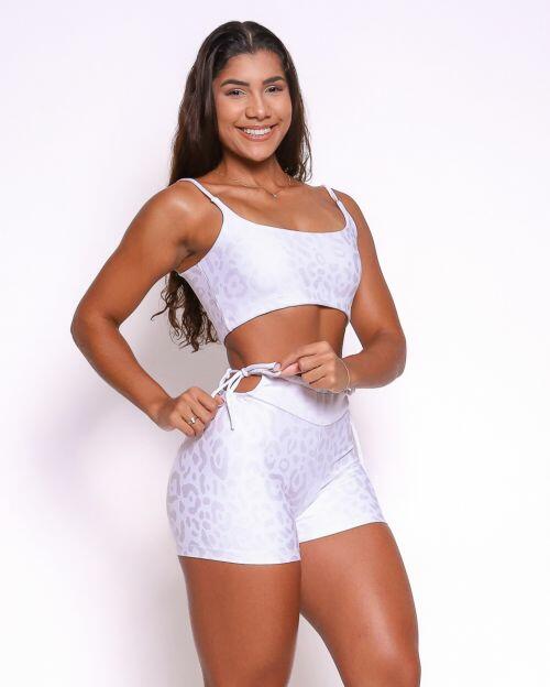Conjunto Short Empina Ajuste New On�a Fit + Top Bruna
