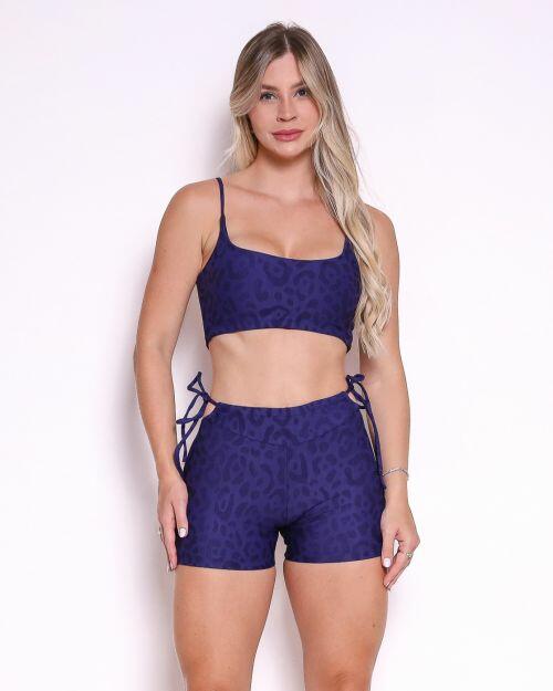 Conjunto Short Empina Ajuste New On�a Fit + Top Bruna
