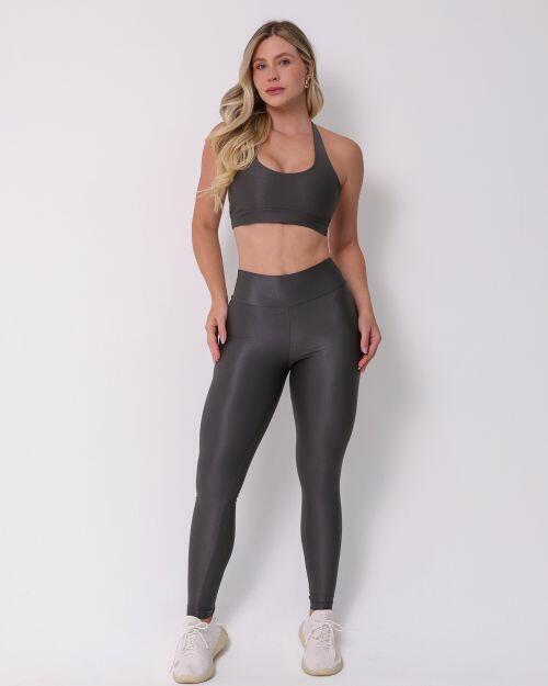Conjunto Calça Legging Básica Compressão + Top Jhully
