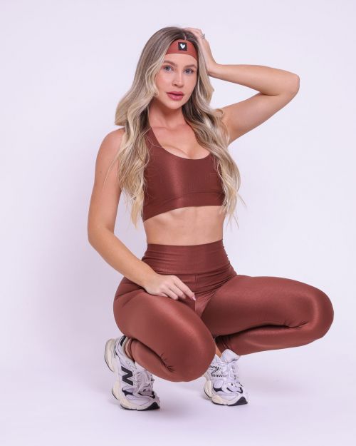 Conjunto Calça Legging Básica Compressão + Top Jhully