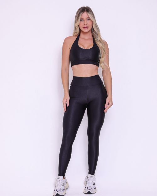 Conjunto Calça Legging Básica Compressão + Top Jhully