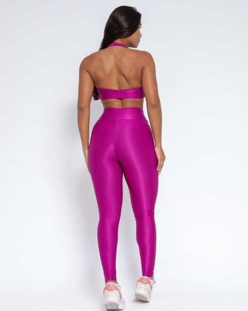 Conjunto Calça Legging Básica Compressão + Top Jhully