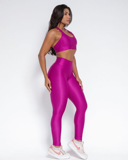 Conjunto Calça Legging Básica Compressão + Top Jhully