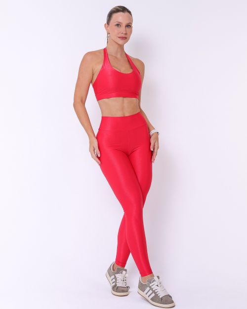 Conjunto Calça Legging Básica Compressão + Top Jhully