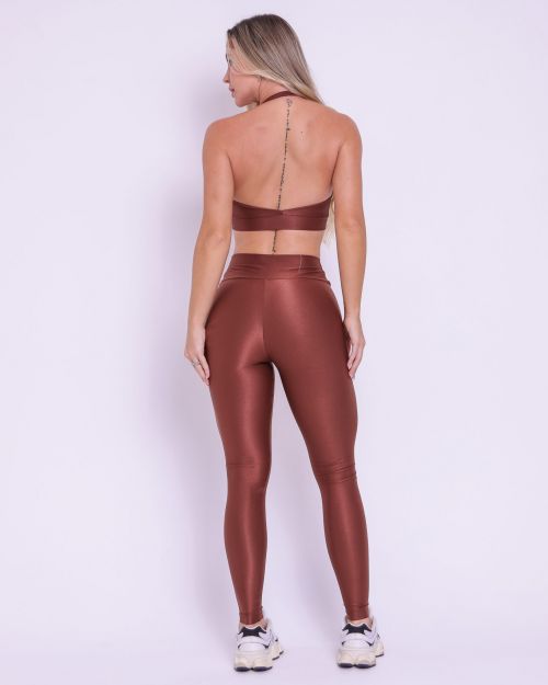 Conjunto Calça Legging Básica Compressão + Top Jhully