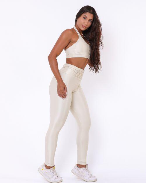 Conjunto Calça Básica Cós Franzido Compressão + Top Jhully