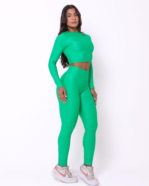 Conjunto Calça Legging Básica Compressão + Top Maria