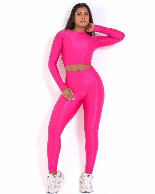 Conjunto Calça Legging Básica Compressão + Top Maria