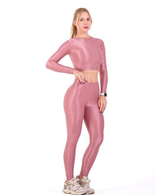 Conjunto Calça Legging Básica Compressão + Top Maria