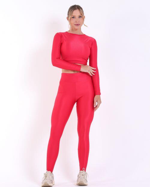 Conjunto Calça Legging Básica Compressão + Top Maria