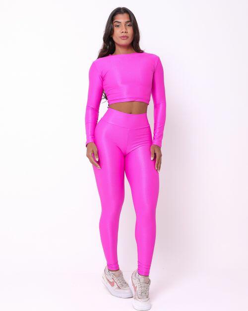 Conjunto Calça Legging Básica Compressão + Top Maria