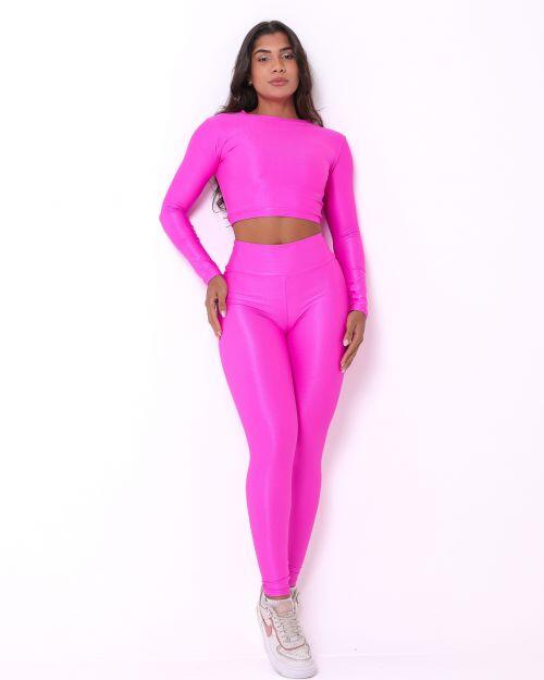 Conjunto Calça Legging Básica Compressão + Top Maria