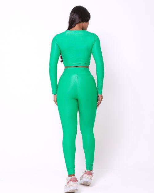 Conjunto Calça Legging Básica Compressão + Top Maria