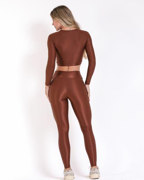 Conjunto Calça Legging Básica Compressão + Top Maria