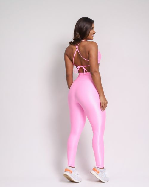 Conjunto Calça Legging Básica Compressão + Top Paula