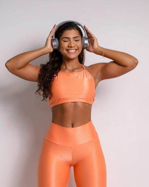 Conjunto Calça Legging Básica Compressão + Top Paula