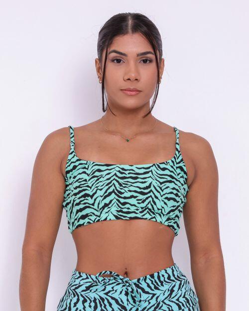 Top Bruna Zebra Verde �gua