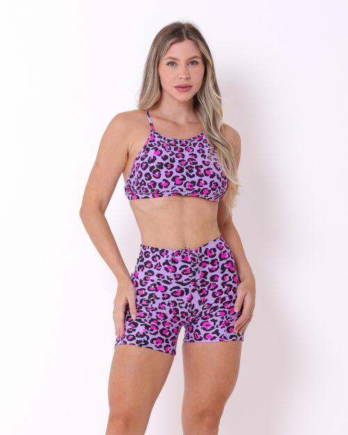 Conjunto Short Empina On�a Pantanal Liberty + Top Paula (P)
