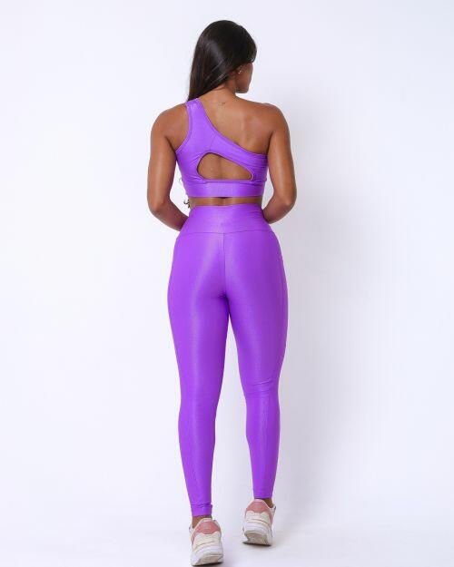 Conjunto Calça Legging Básica Bolso Compressão + Top Paloma