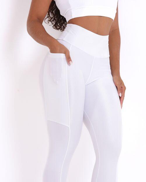 Conjunto Calça Legging Básica Bolso Compressão + Top Paloma