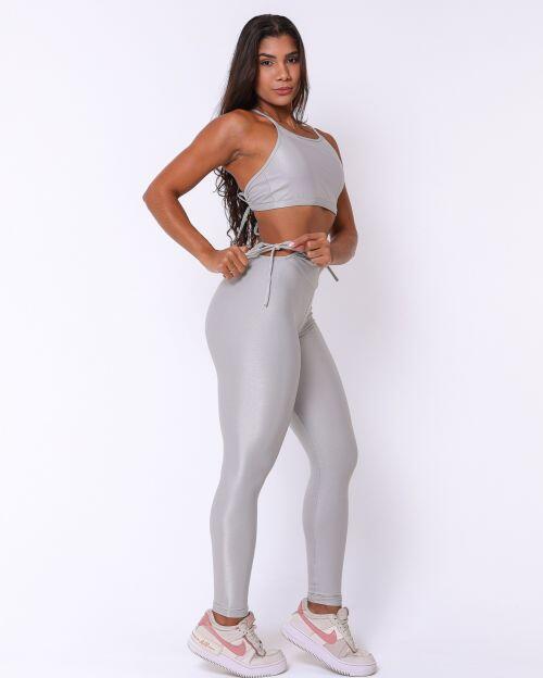 Conjunto Calça Empina Ajuste Compressão + Top Paula