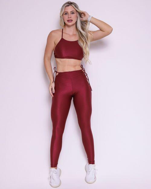 Conjunto Calça Empina Ajuste Compressão + Top Paula