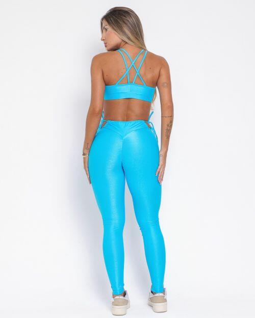 Conjunto Calça Empina Ajuste Compressão + Top Lu