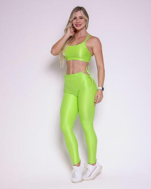 Conjunto Cal�a Empina Ajuste Compress�o + Top Lu