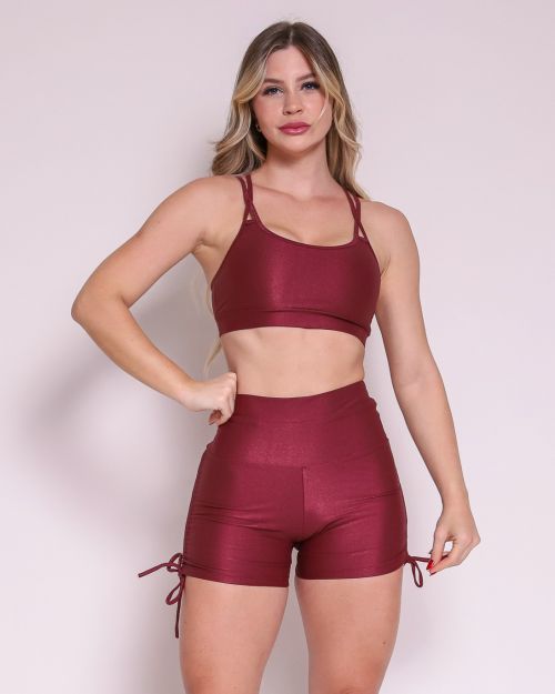 Conjunto Short Empina Cross Compressão + Top Lu