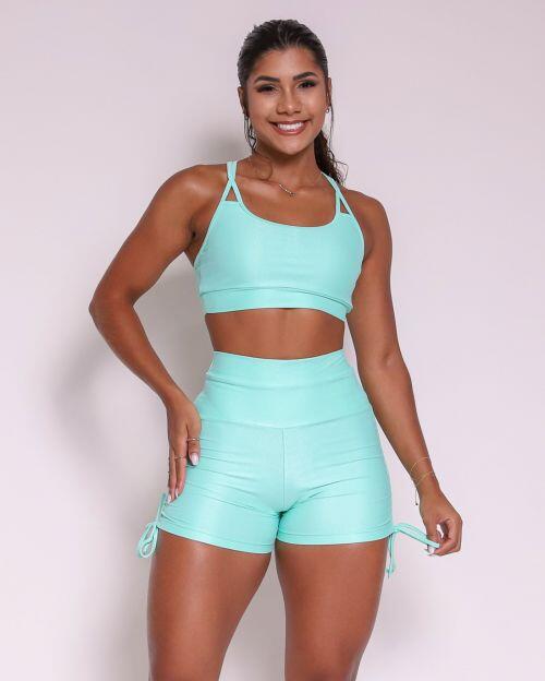 Conjunto Short Empina Cross Compressão + Top Lu