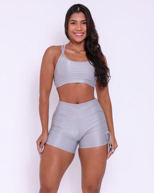 Conjunto Short Cross Compressão + Top Lu