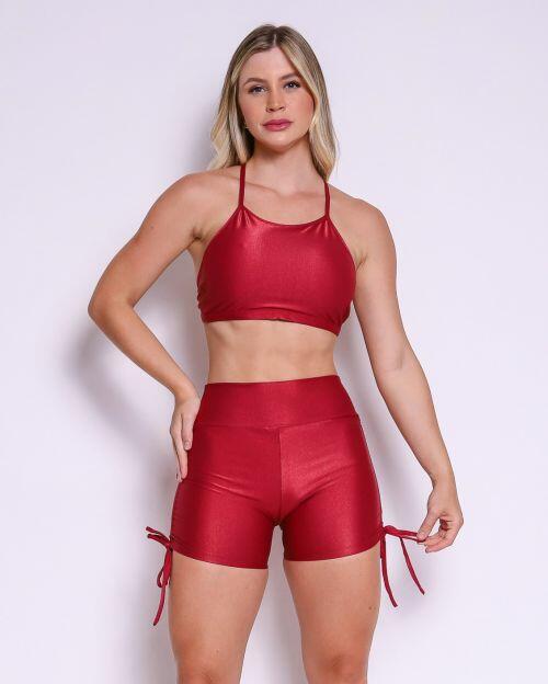 Conjunto Short Cross Compress�o + Top Paula
