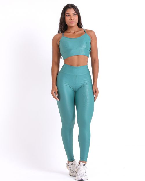Conjunto Calça Legging Básica Compressão + Top Kelly