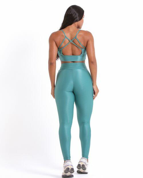 Conjunto Calça Legging Básica Compressão + Top Kelly