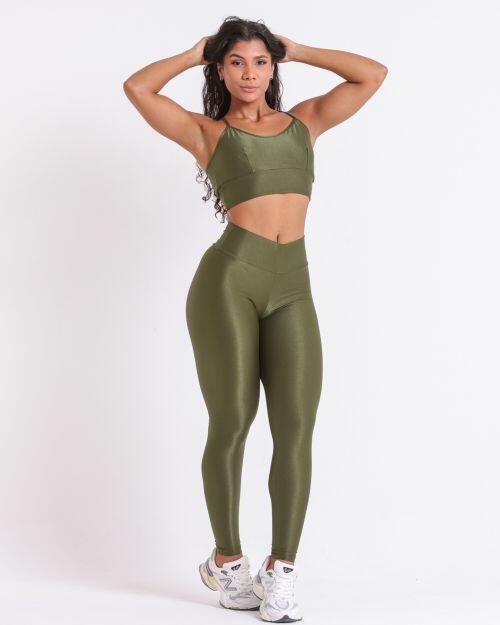 Conjunto Calça Legging Básica Compressão + Top Kelly