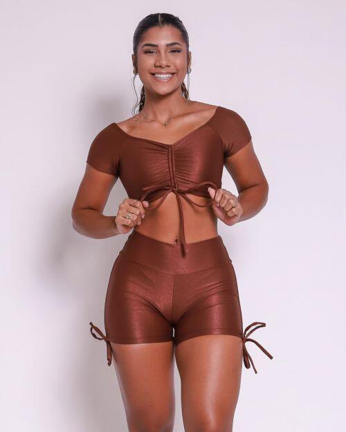 Conjunto Short Cross Compressão + Top Manguinha