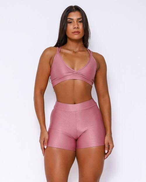 Conjunto Short Básico Cós Fino Compressão + Top Vivi