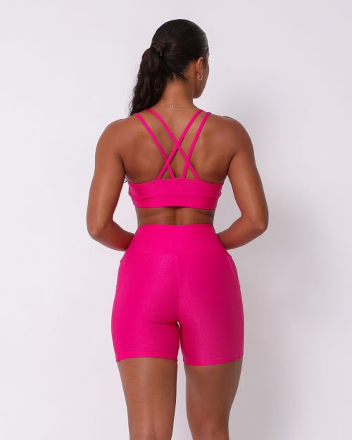 Conjunto Short Bolso Duplo Compress�o  + Top Lu